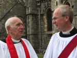 Fathers' Day in Christ Church Cathedral, Dublin. The Venerable Ralph Stratford (left) is pictured at the ordination of his son, the Revd Niall Stratford as Deacon in Christ Church Cathedral, Dublin.